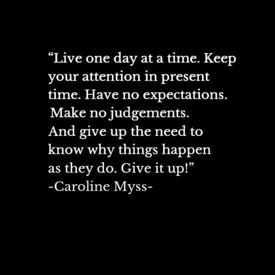 Live one day at a time